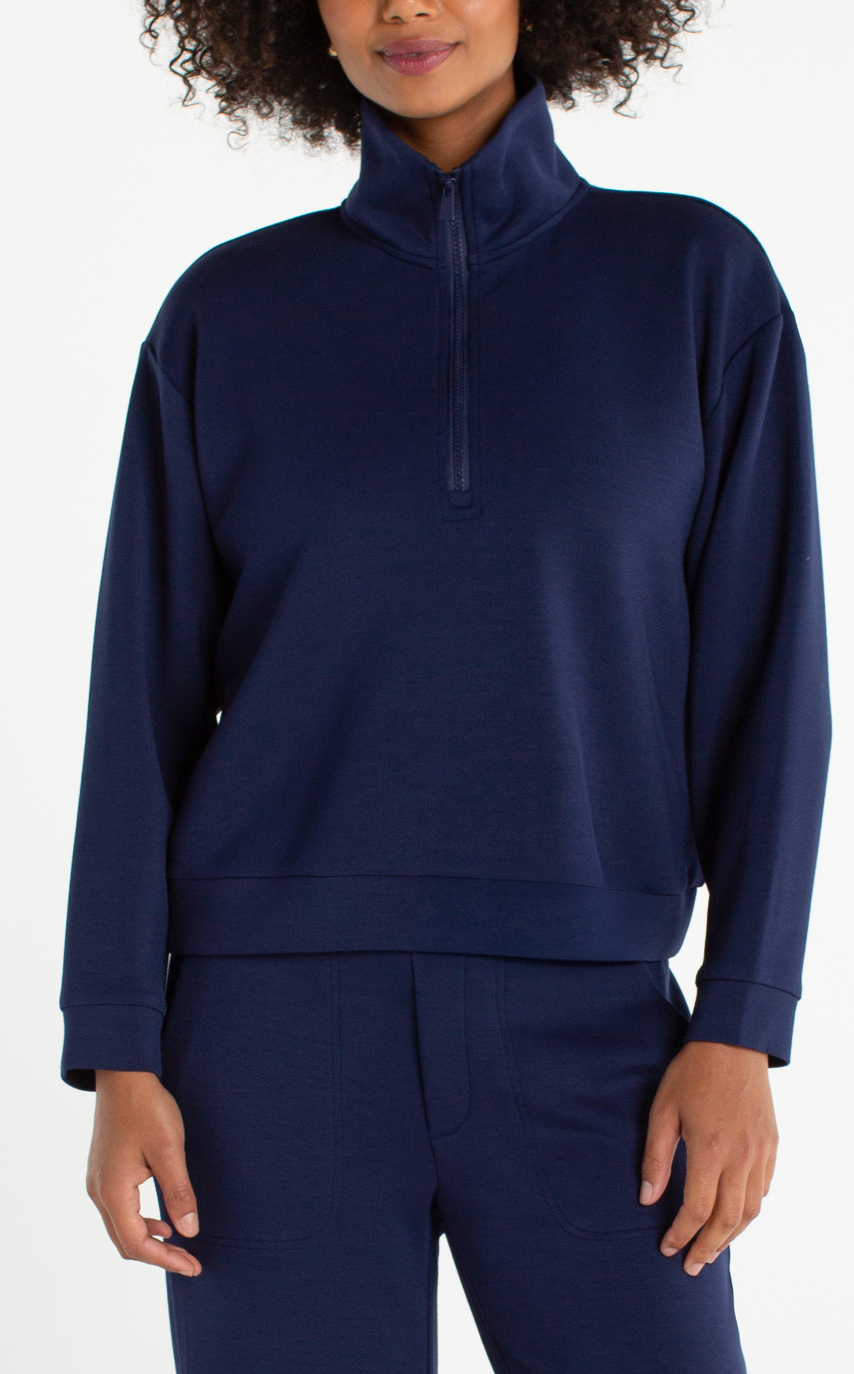 Half Zip Popover Top