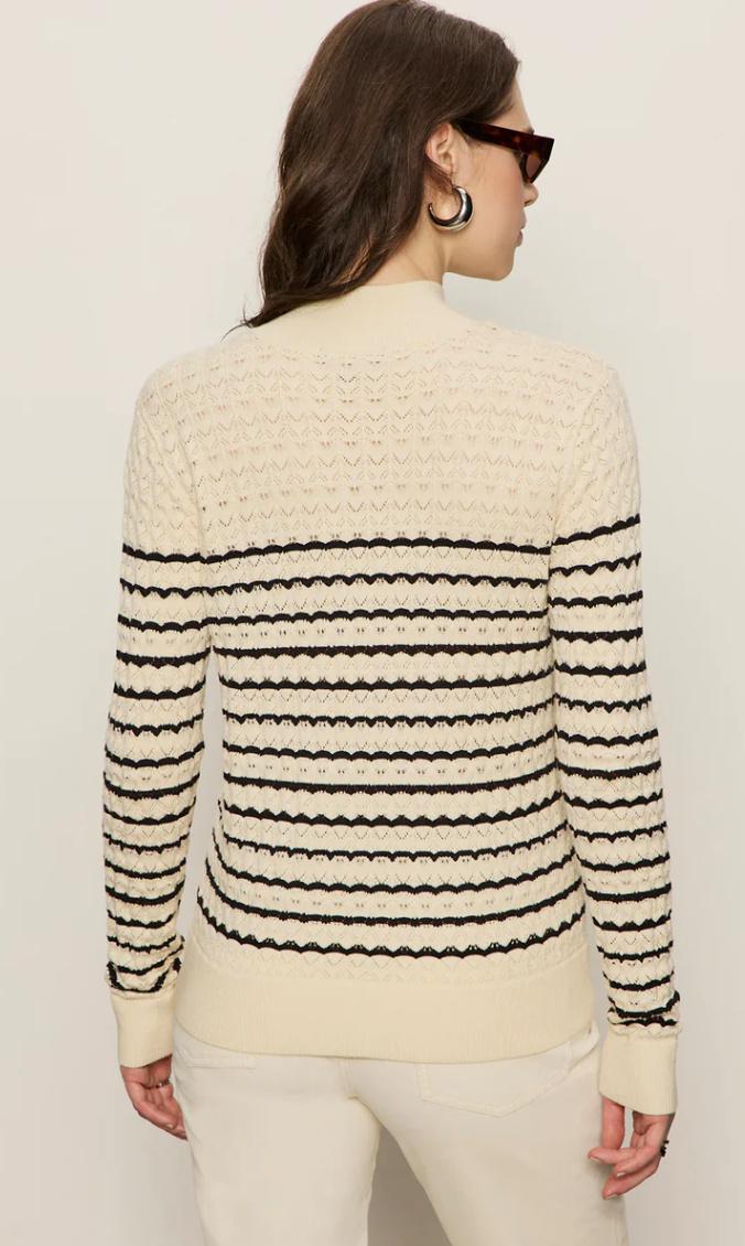 Forever Striped Mock Neck