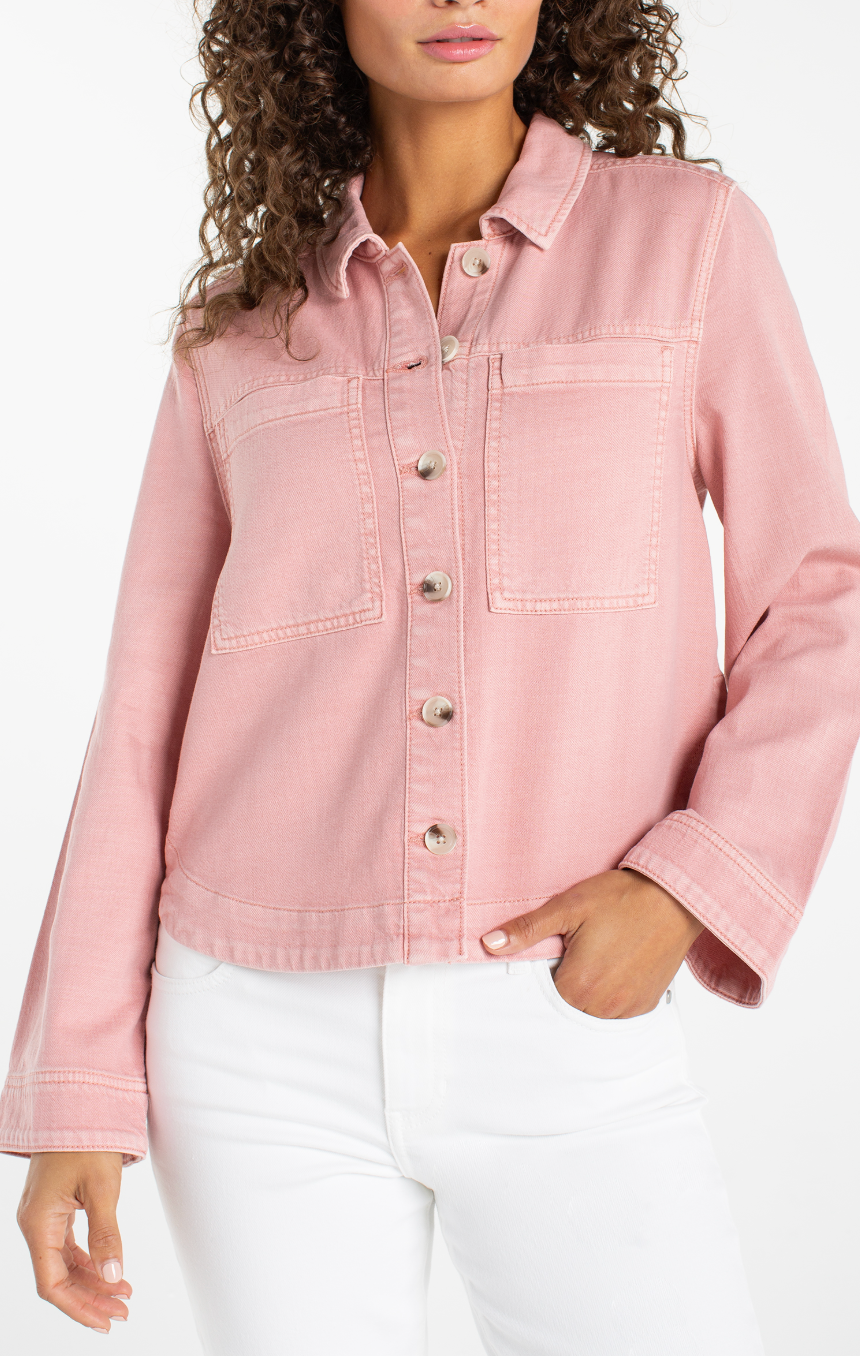 Hi / Low Denim Shacket