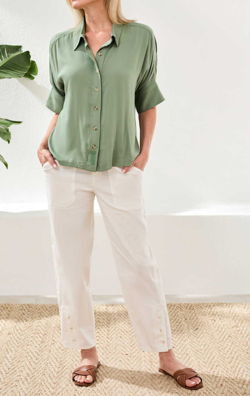 Soft satin Drop Shoulder Blouse