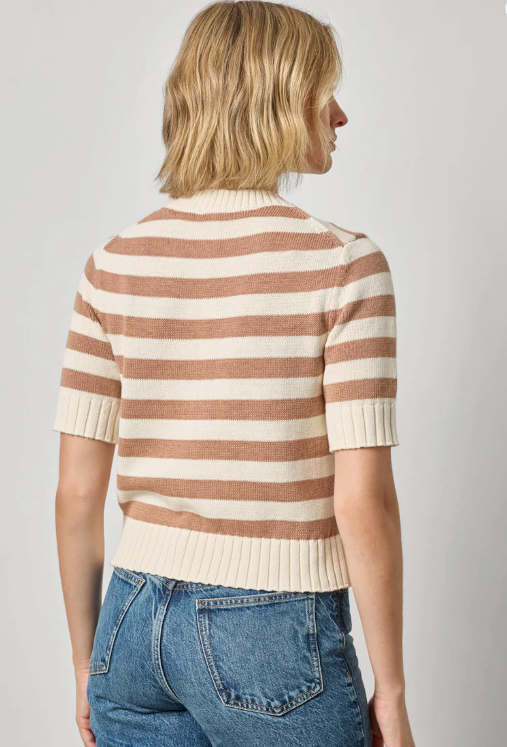 Elbow Sleeve Button Cardigan