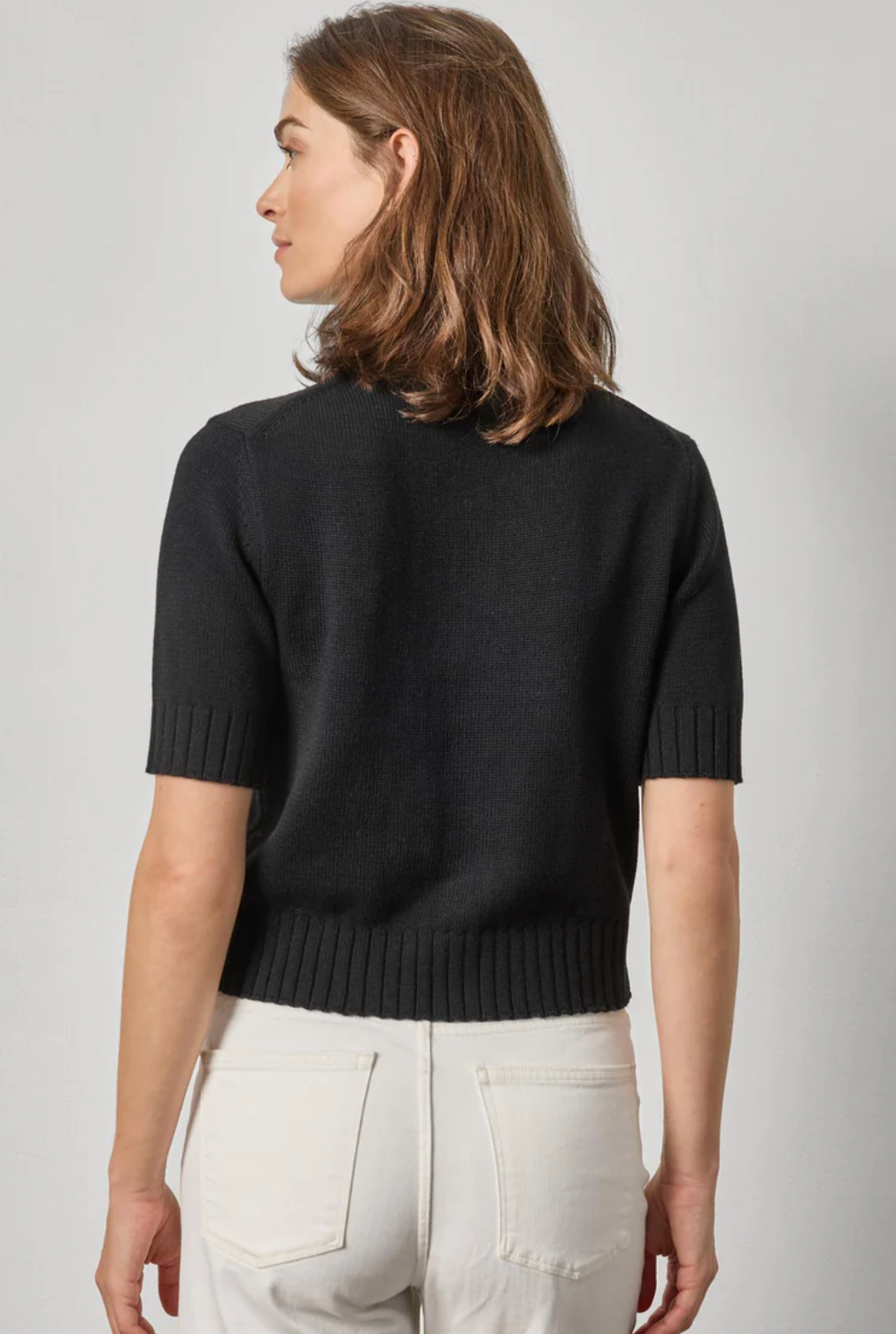 Elbow Sleeve Button Cardigan