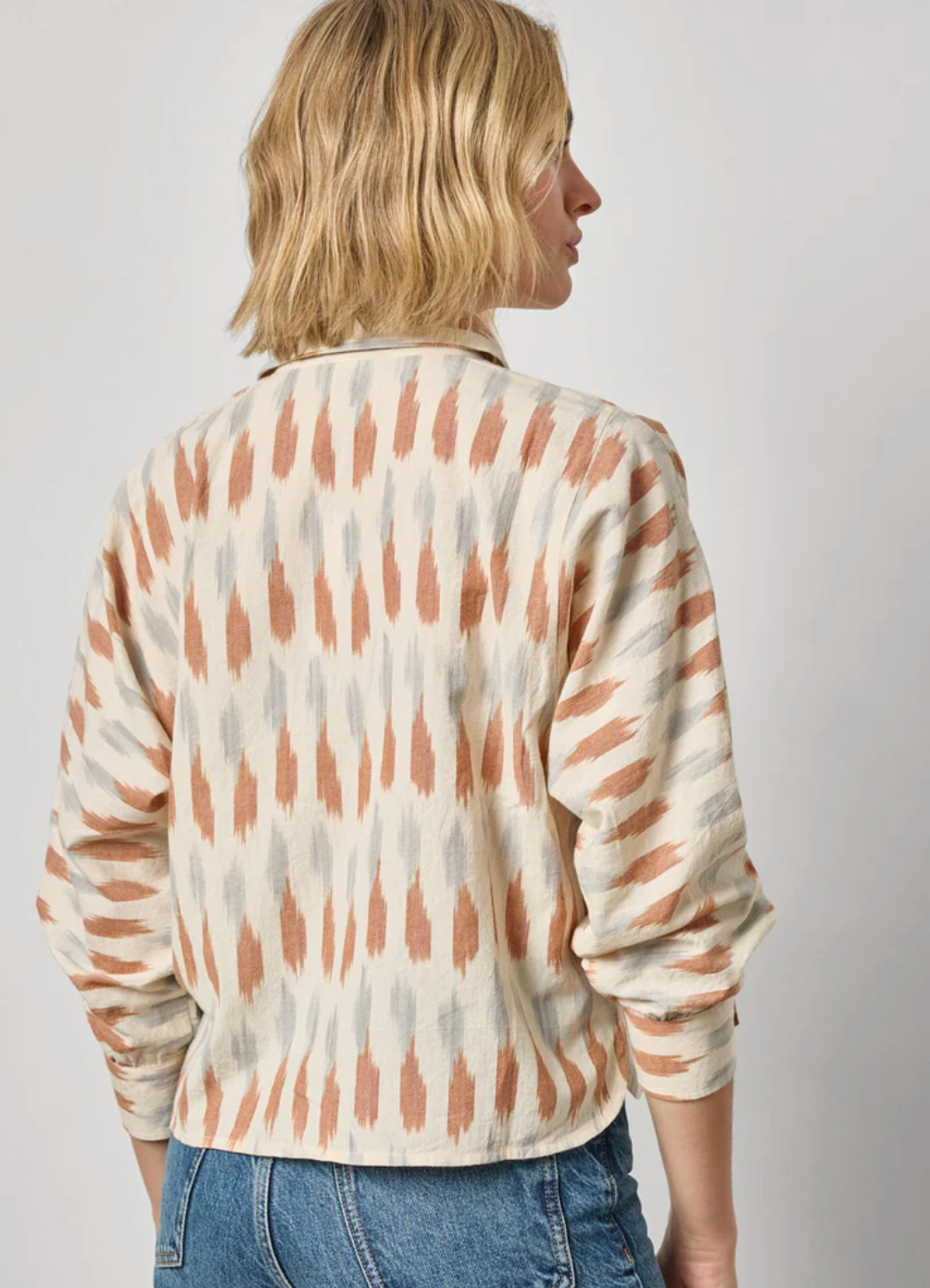 Ikat Dolman Button Down