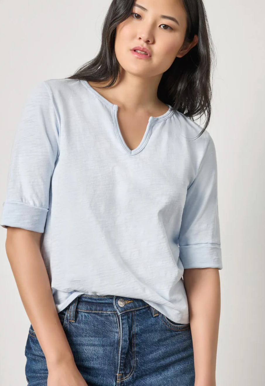 Rib Trim w/Split Neck