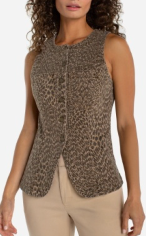 Crew Neck Split Vest