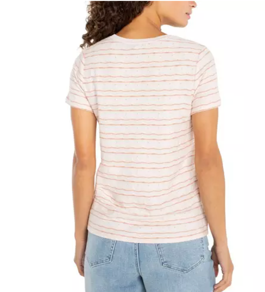 Crew Neck Rib Tee w/rib