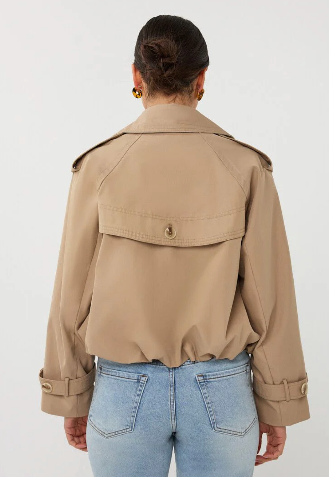 Short Balloon Trench Coat