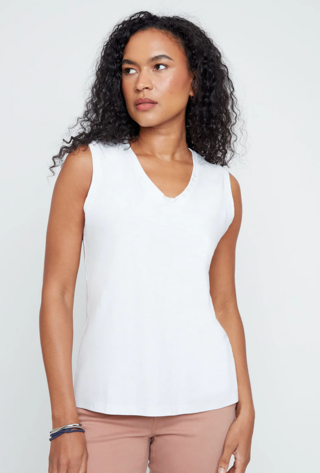 Knit Tank w/Buttons