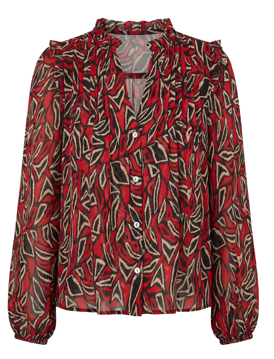 L/S Blouse w/Pintucks