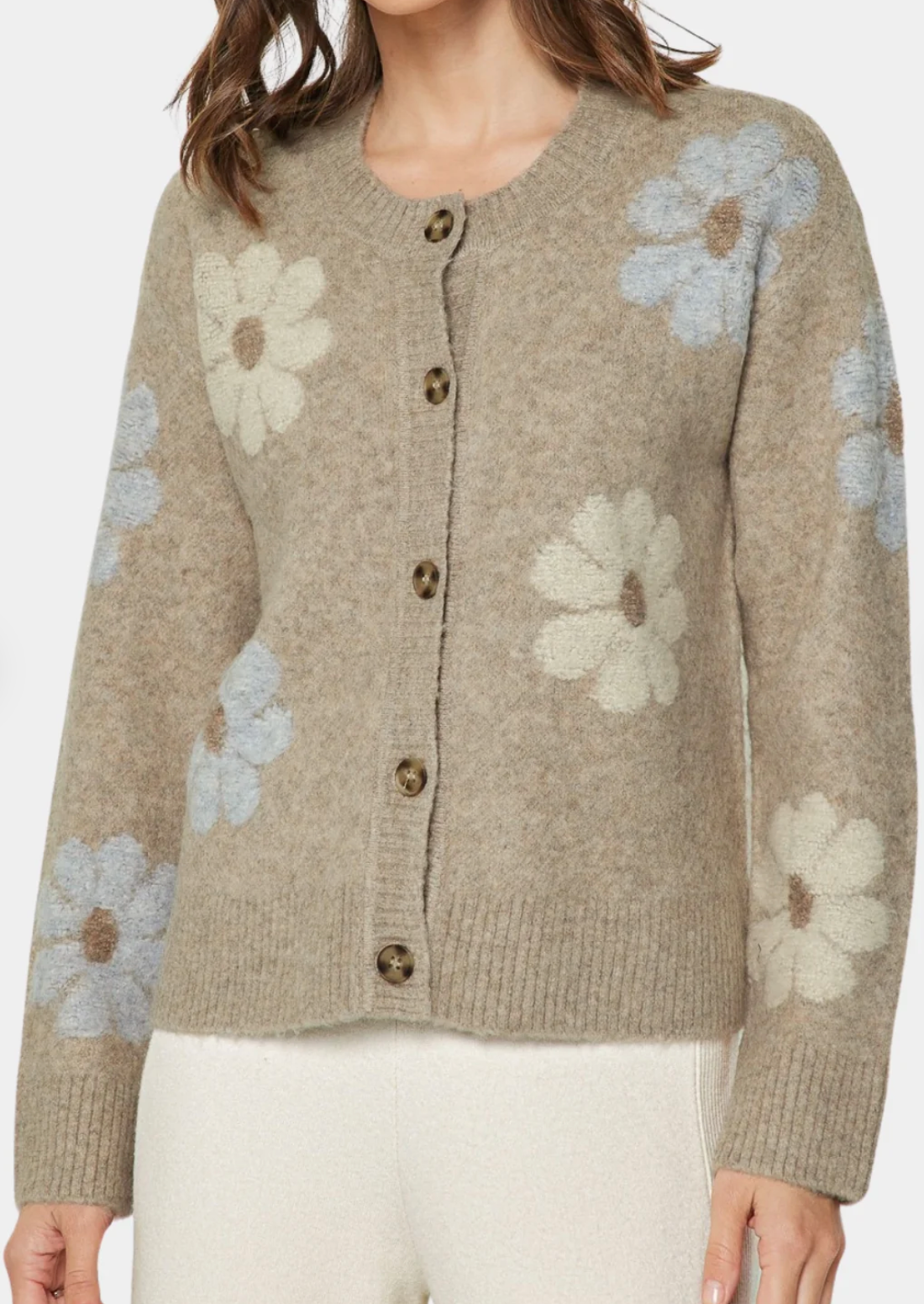 Flower Motif Cardigan