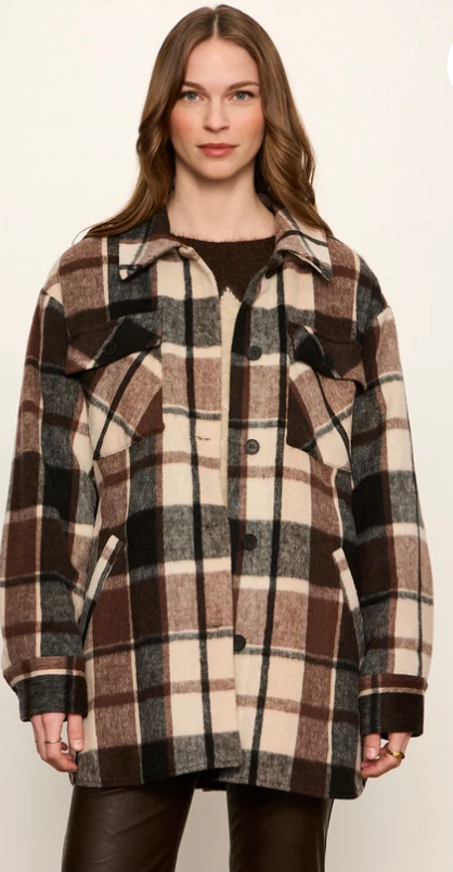 Locket Plaid Coat