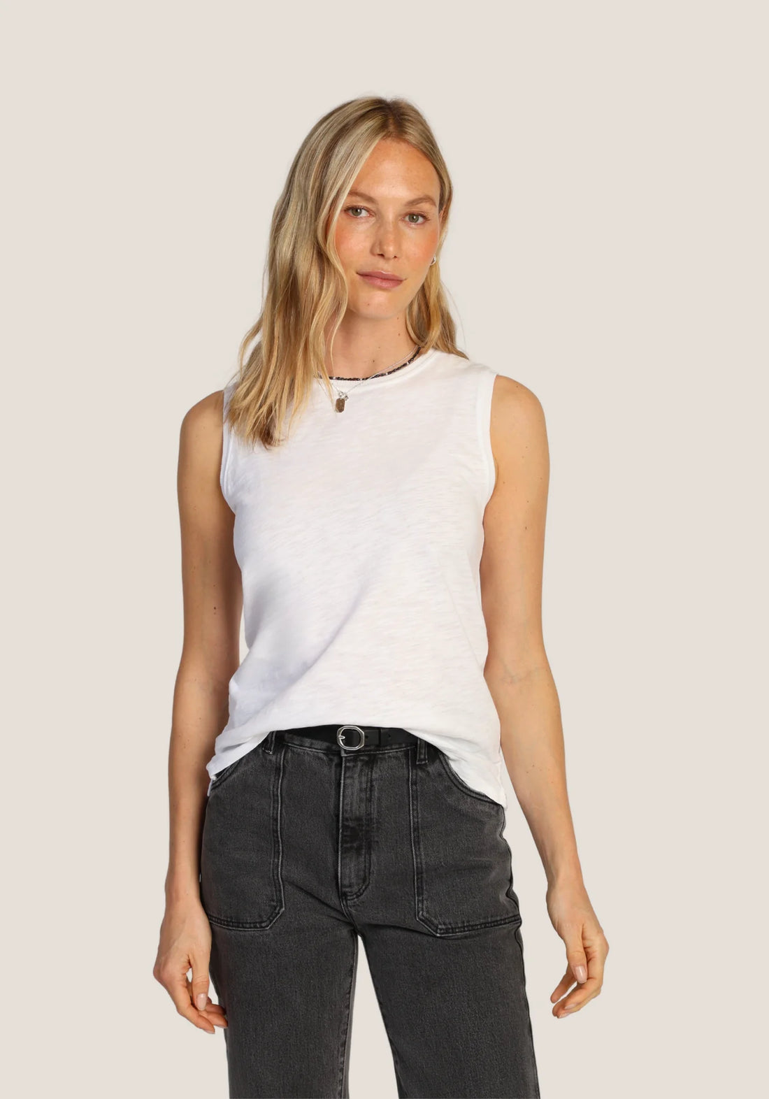 Sleeveless Crew Tank