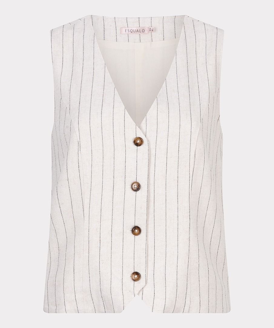 Linen Stripe Vest