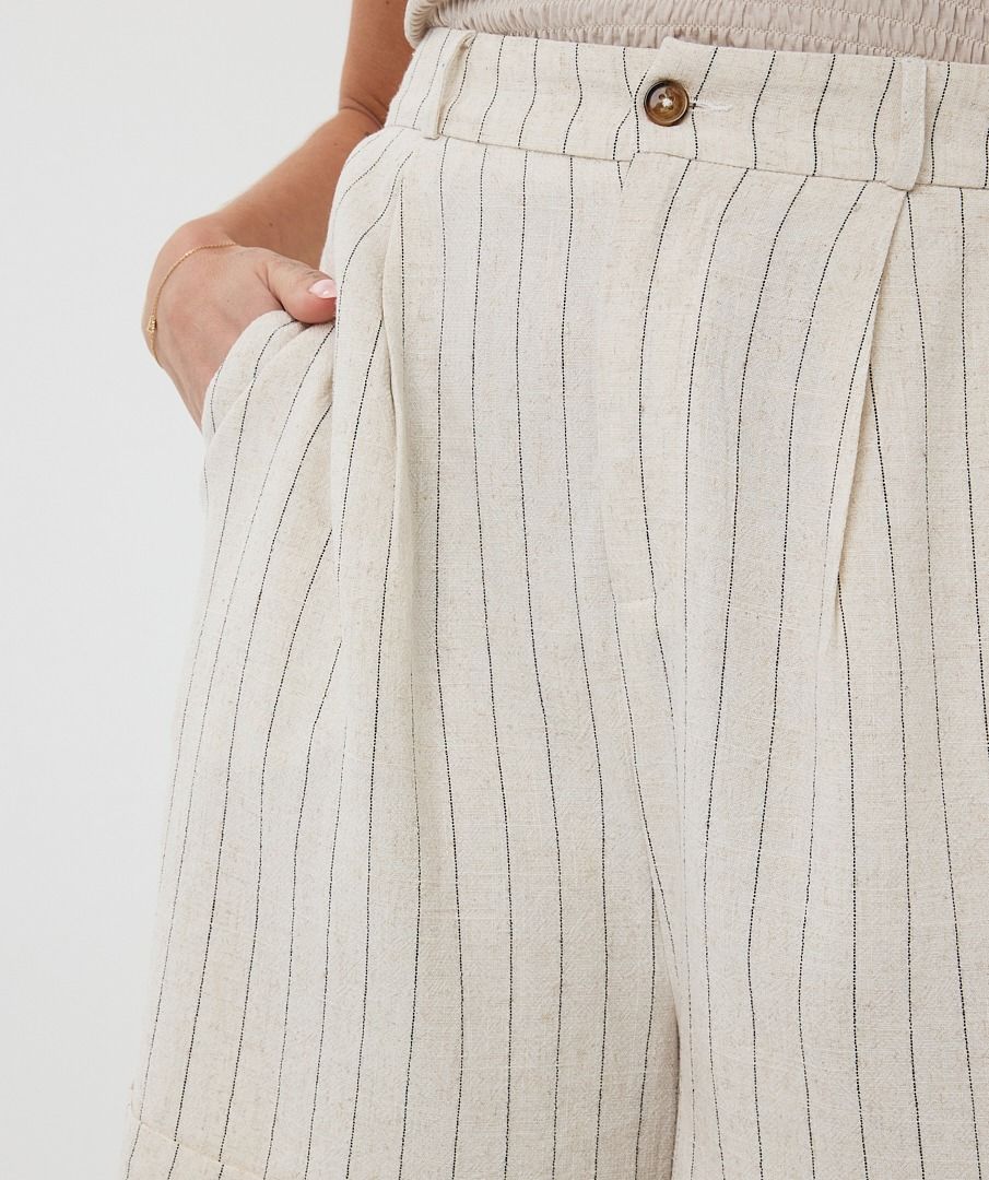 Linen Stripe Shorts