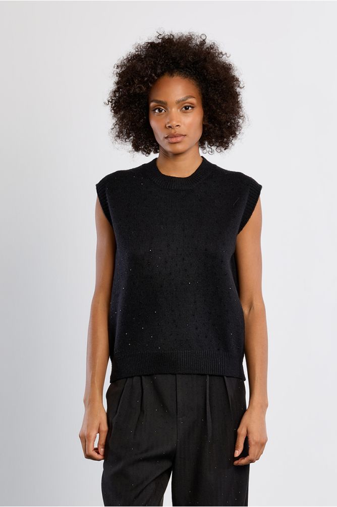 Sparkle Sleeveless Sweater