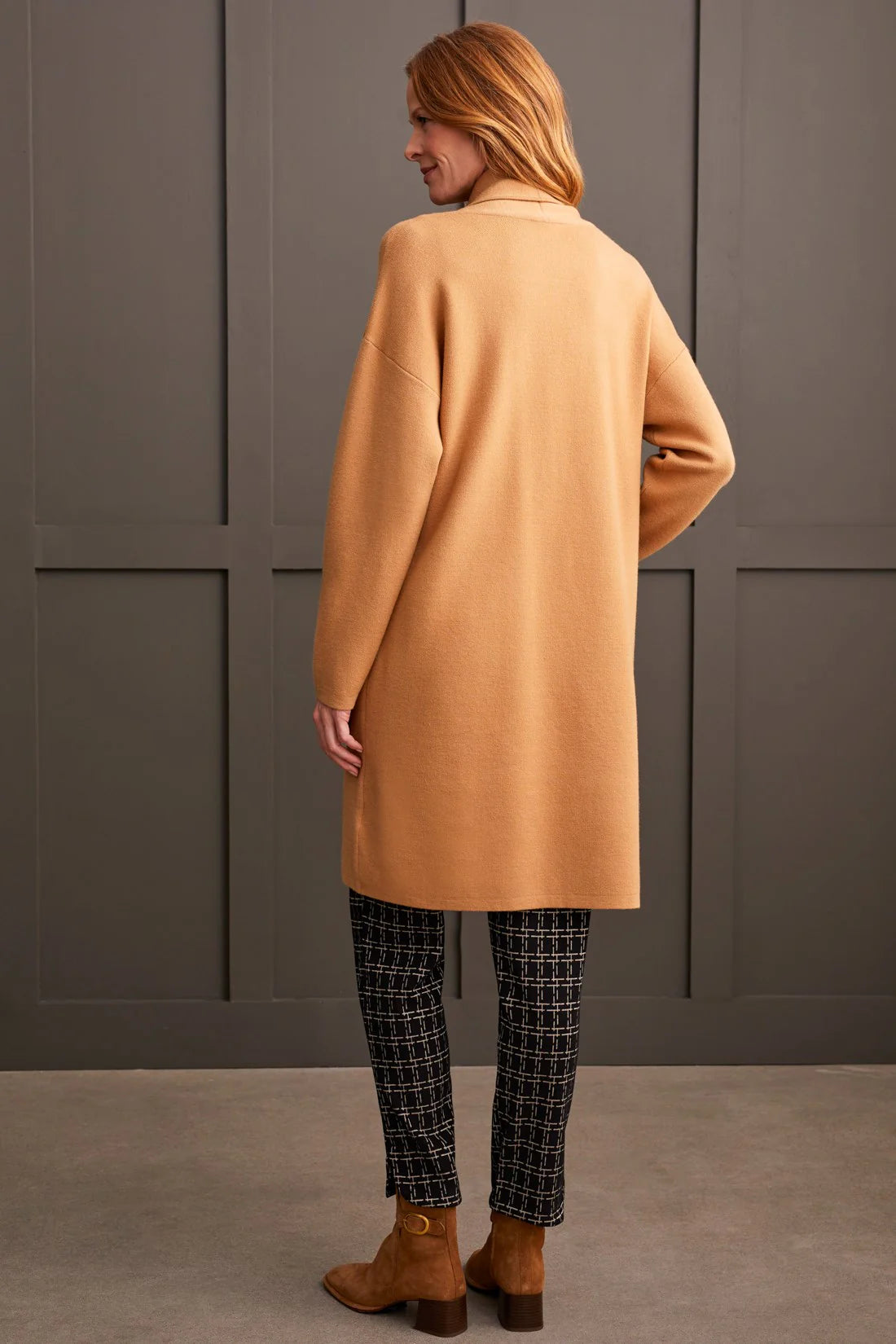 Open Coatigan With Patch Pockets