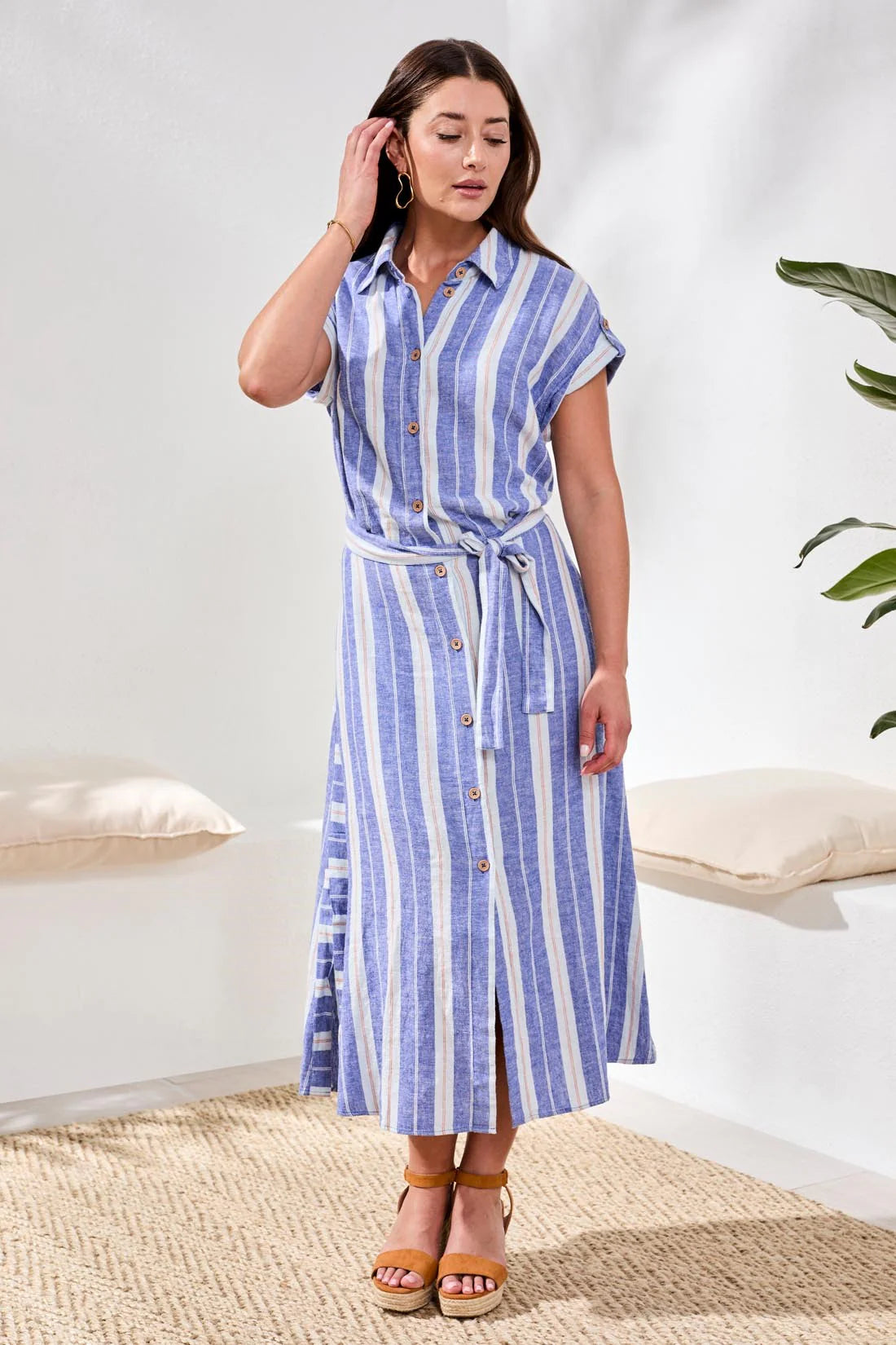 Striped Shirt Dress