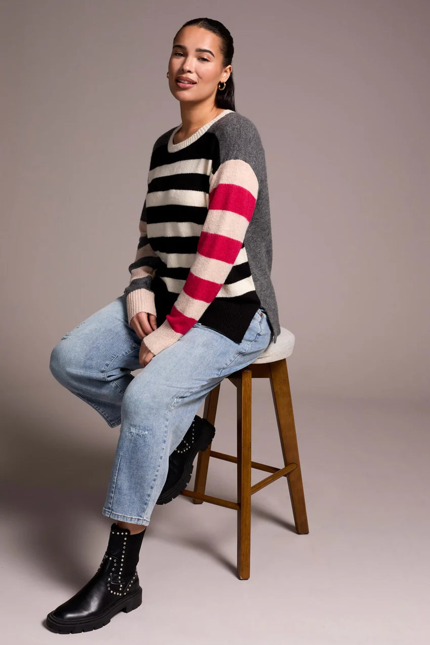 Boatneck Striped Sweater