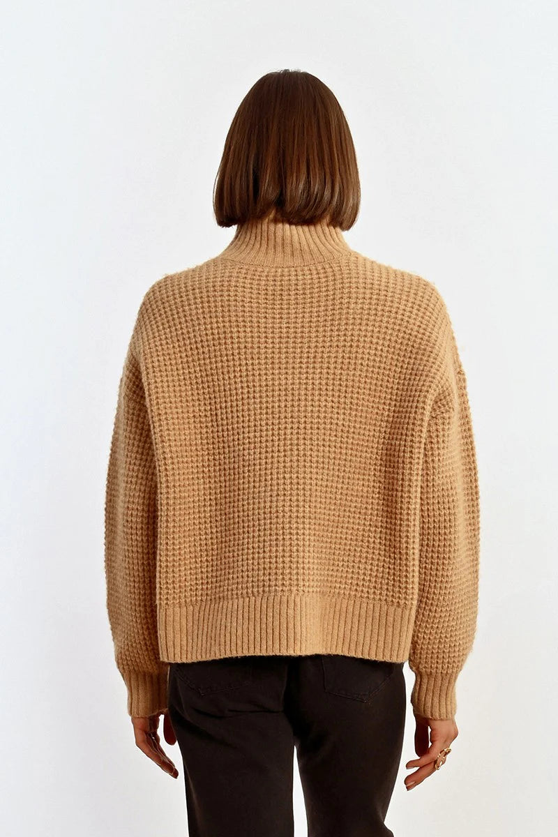 Mock Neck Knit Sweater