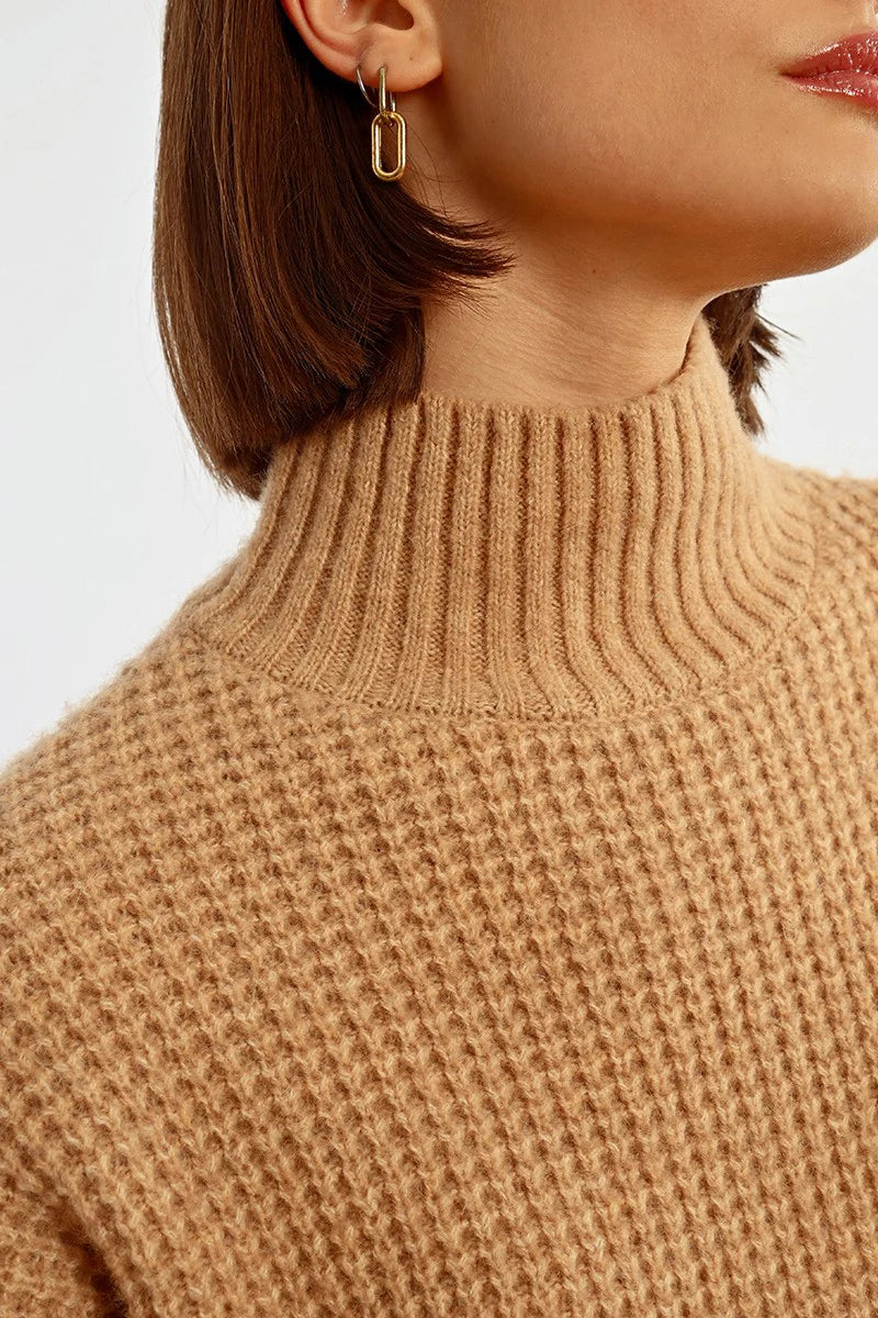 Mock Neck Knit Sweater