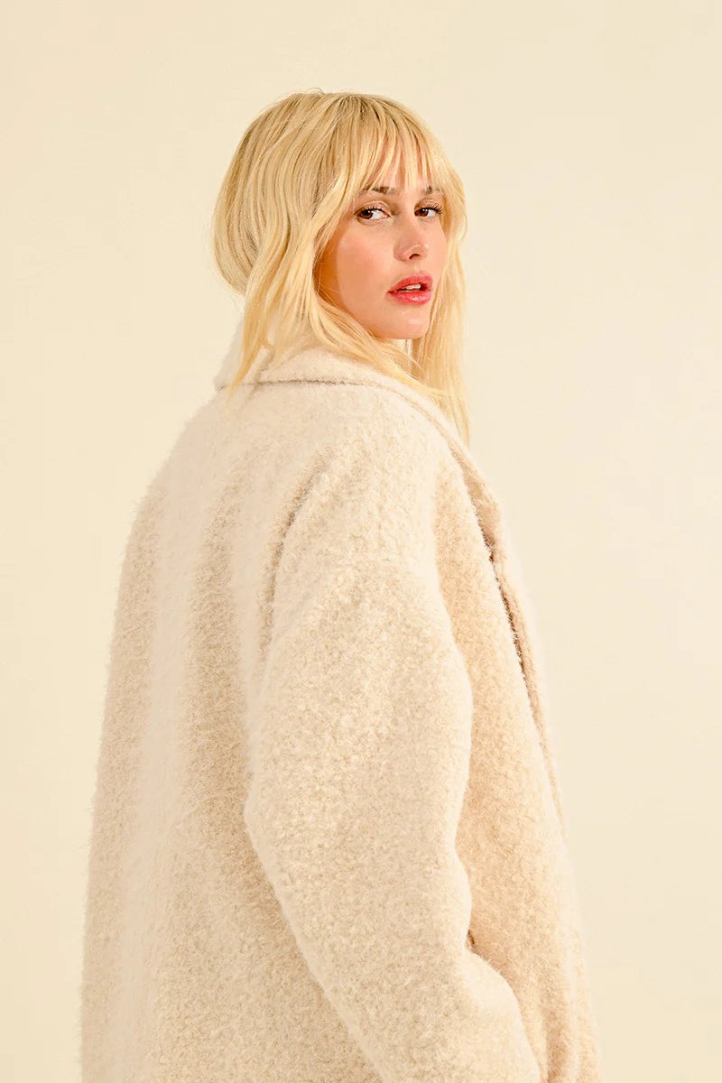 Long Sheepskin Effect Coat