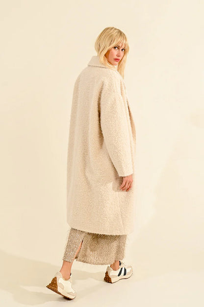 Long Sheepskin Effect Coat