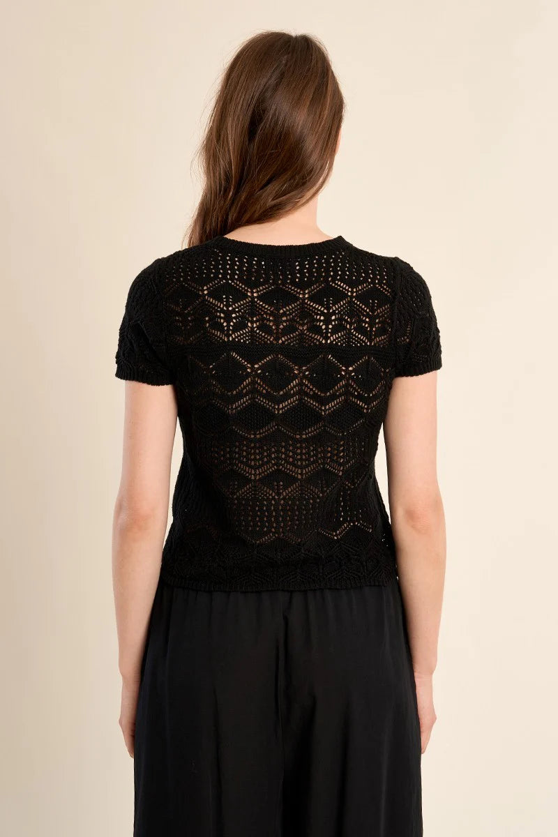 Crocheted S/S Sweater