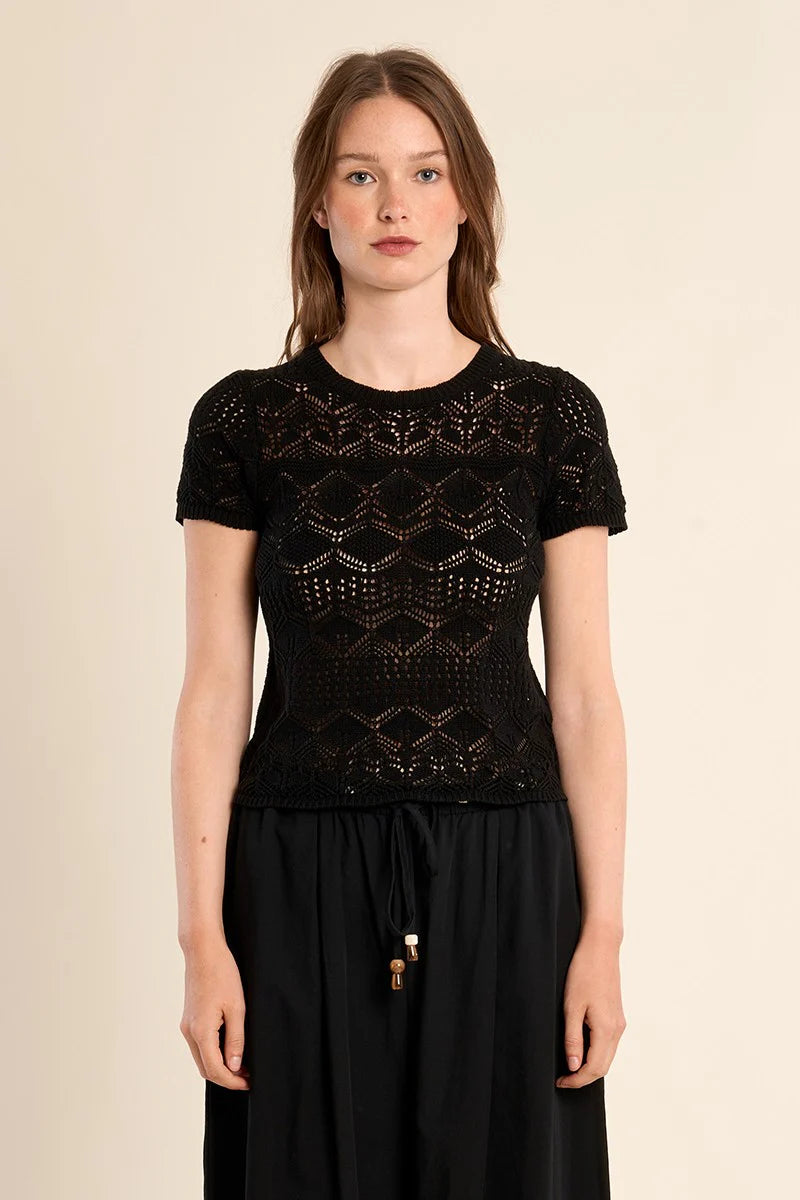 Crocheted S/S Sweater