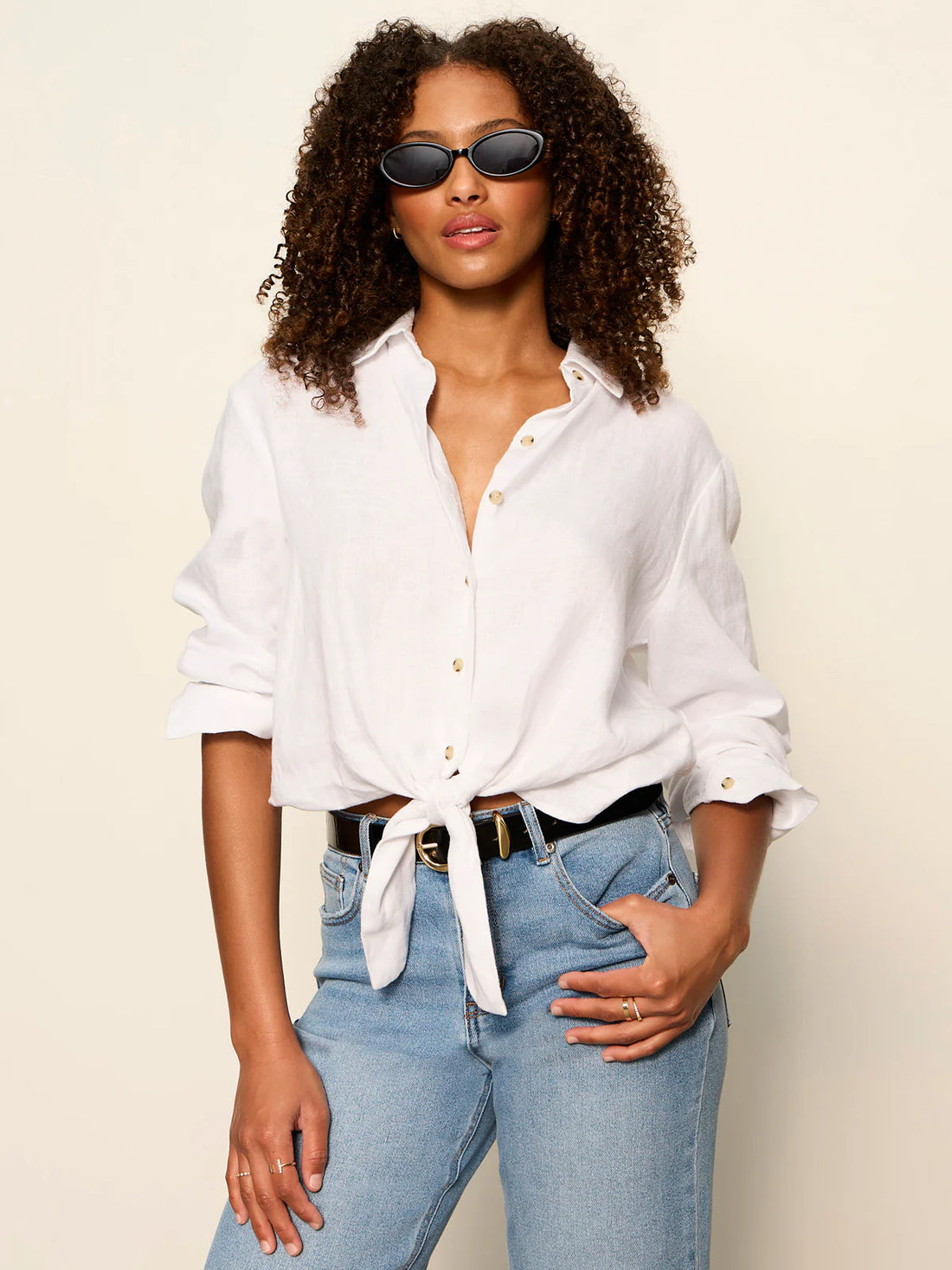 More Love LInen Tie Top