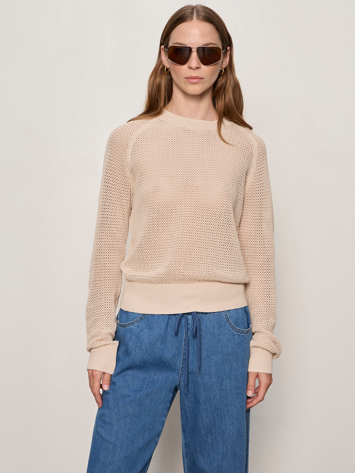 SOLEIL OPEN STITCH SWEATER