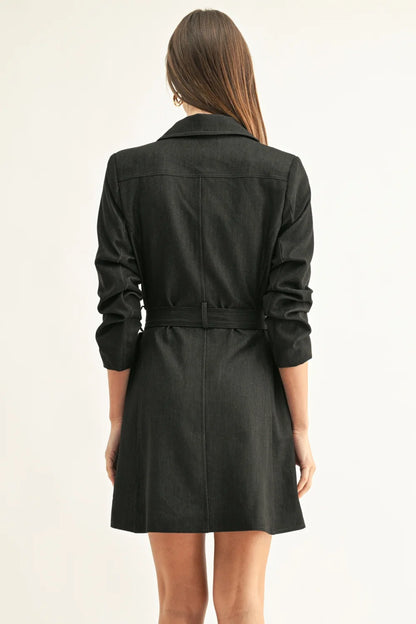 Lyanna Pleated Blazer Dress