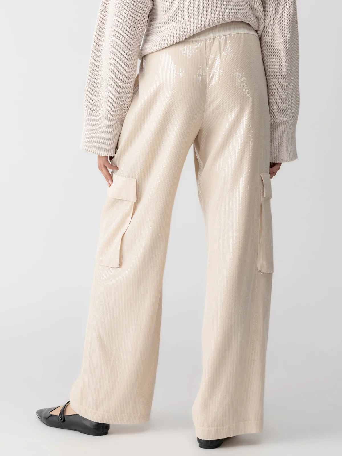 Pull-On Sequin Cargo Pant