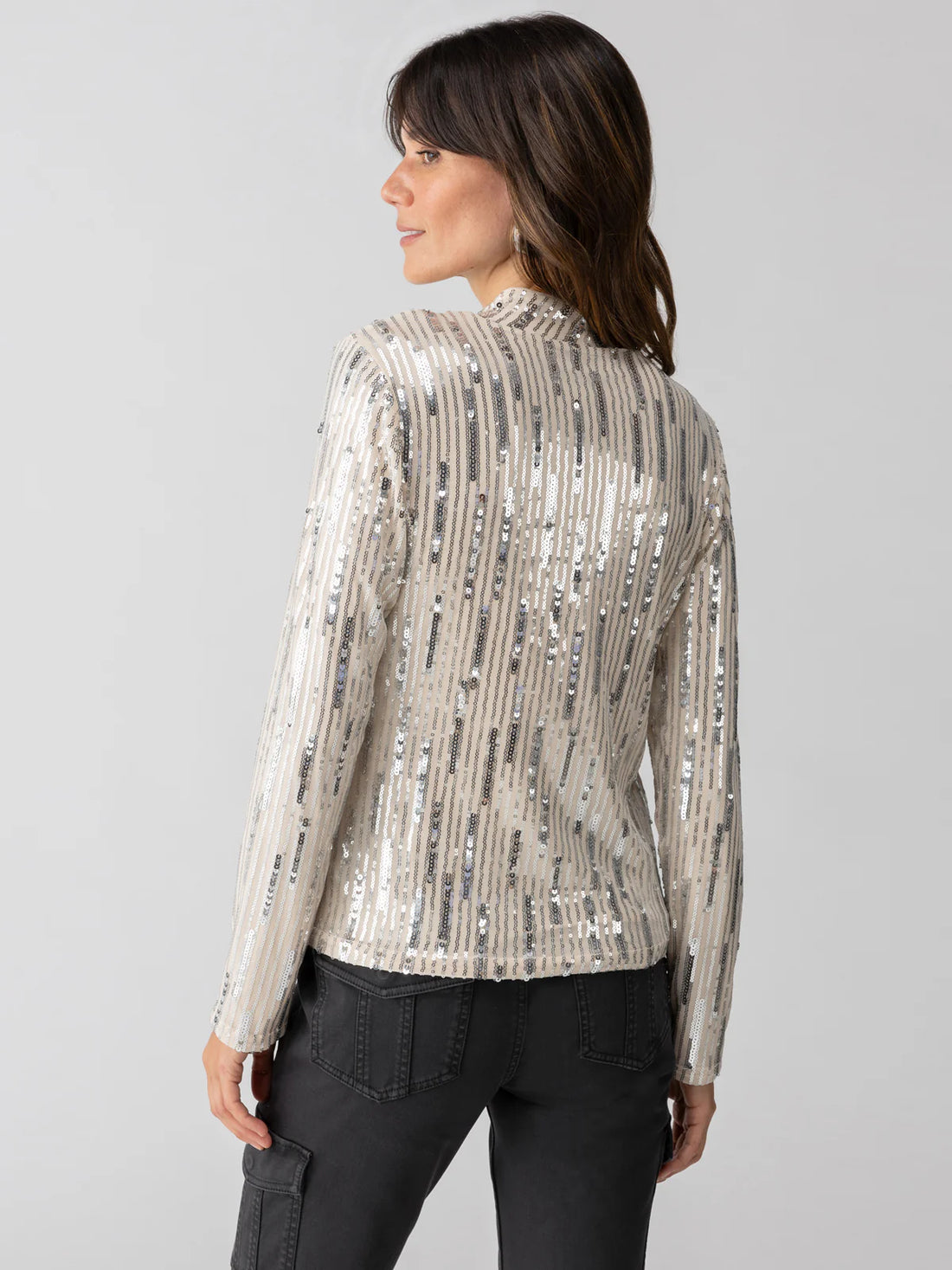 Lets Celebrate Sequin Mock Neck