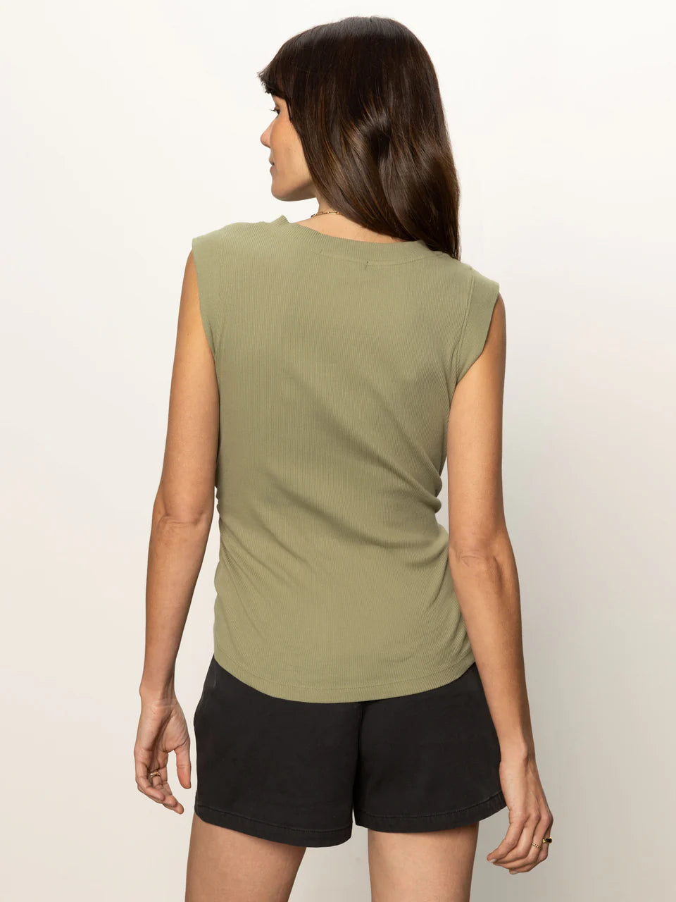 Ribbed Ruched Tank