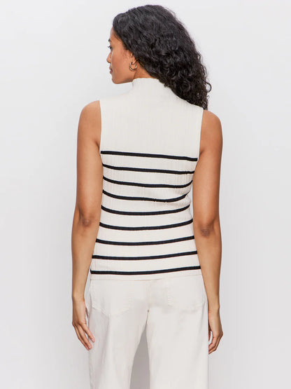 Ribbed Funnel Neck Top