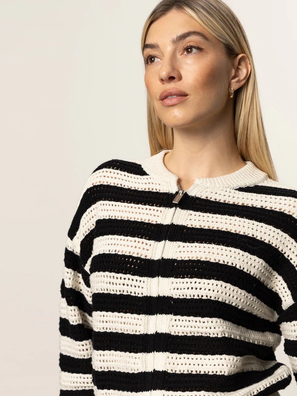 Open Knit Bomber