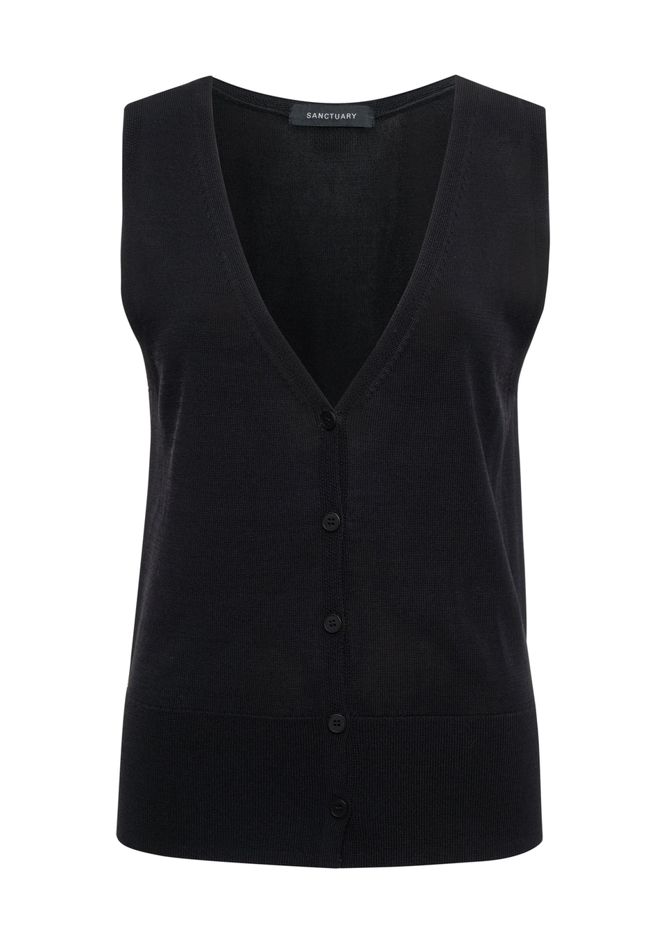 Knitted Button Front Tank