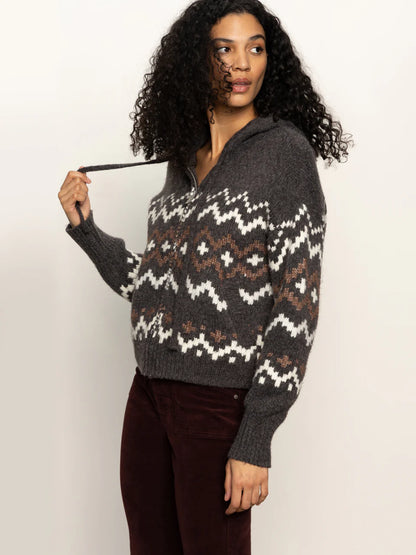 Zip-Up Fairisle Hoodie
