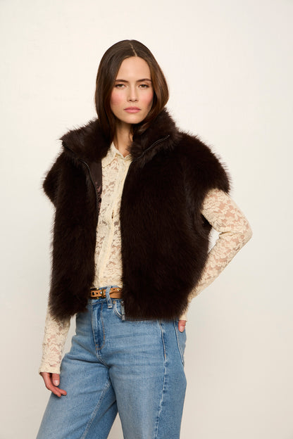 SILKY FUR VEST
