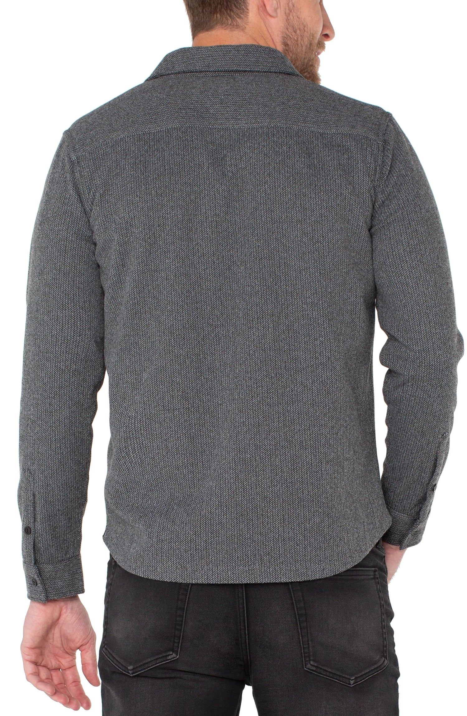 Knit L/S Button Up Shirt