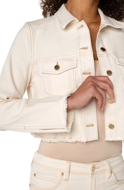 Jacket w/ Fray Hem