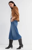 Puff Sleeve Jacket w/ Laser Cut Hem