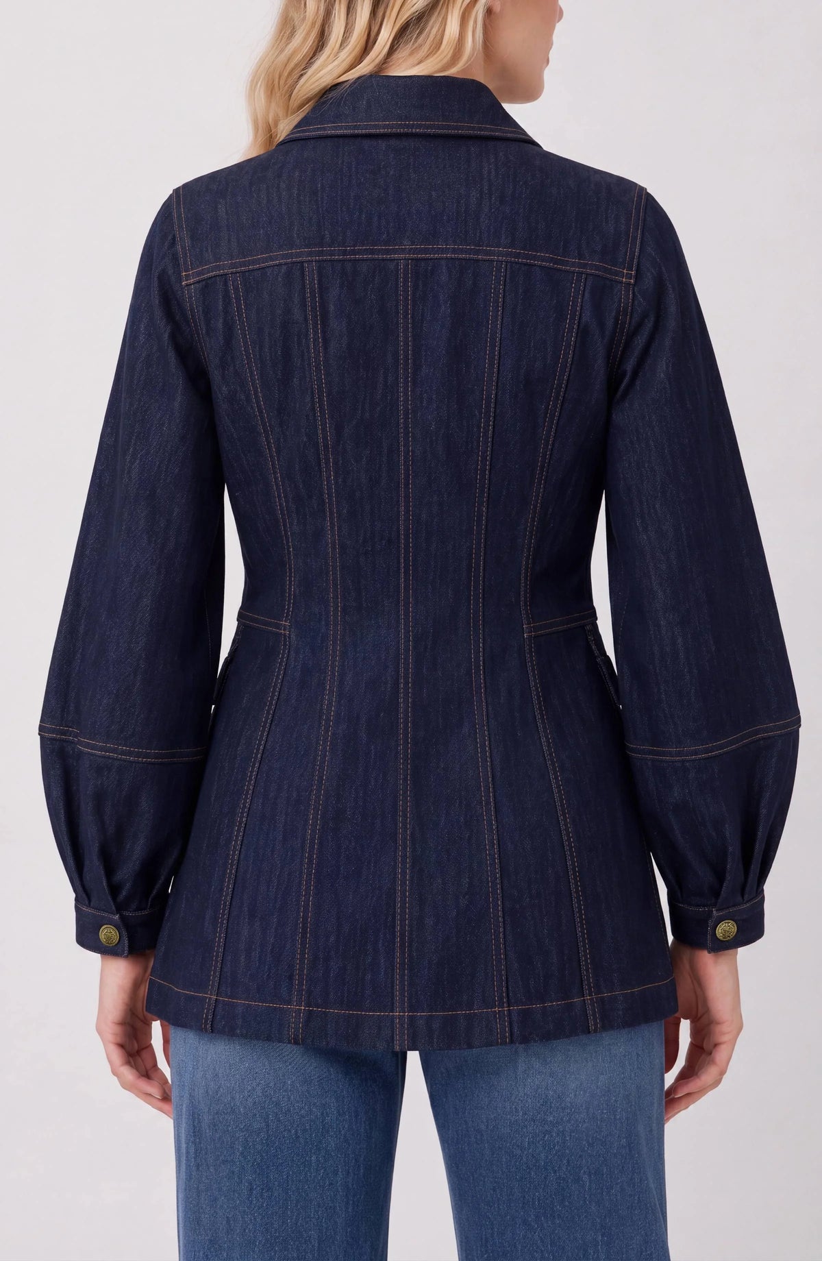 Collarless Trucker Dress