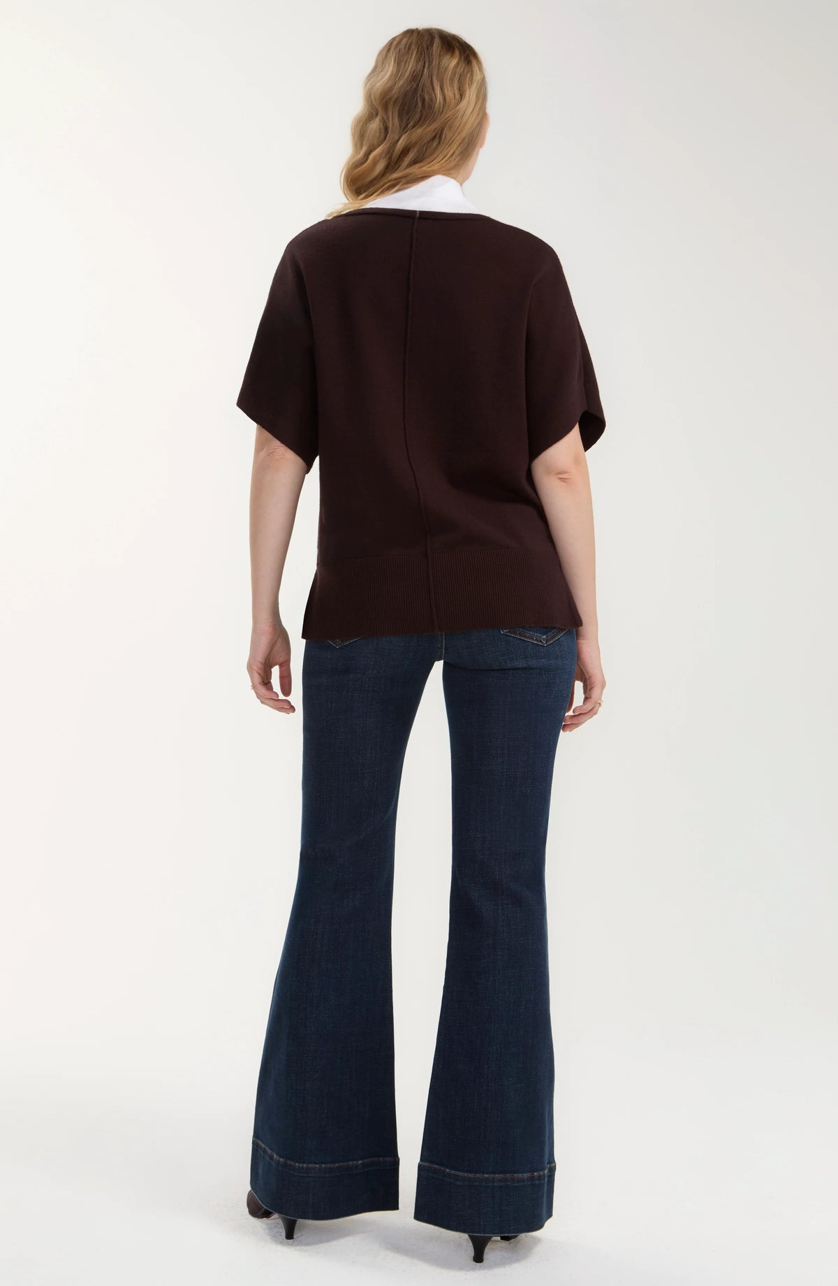 S/S V-Neck Dolman Sweater