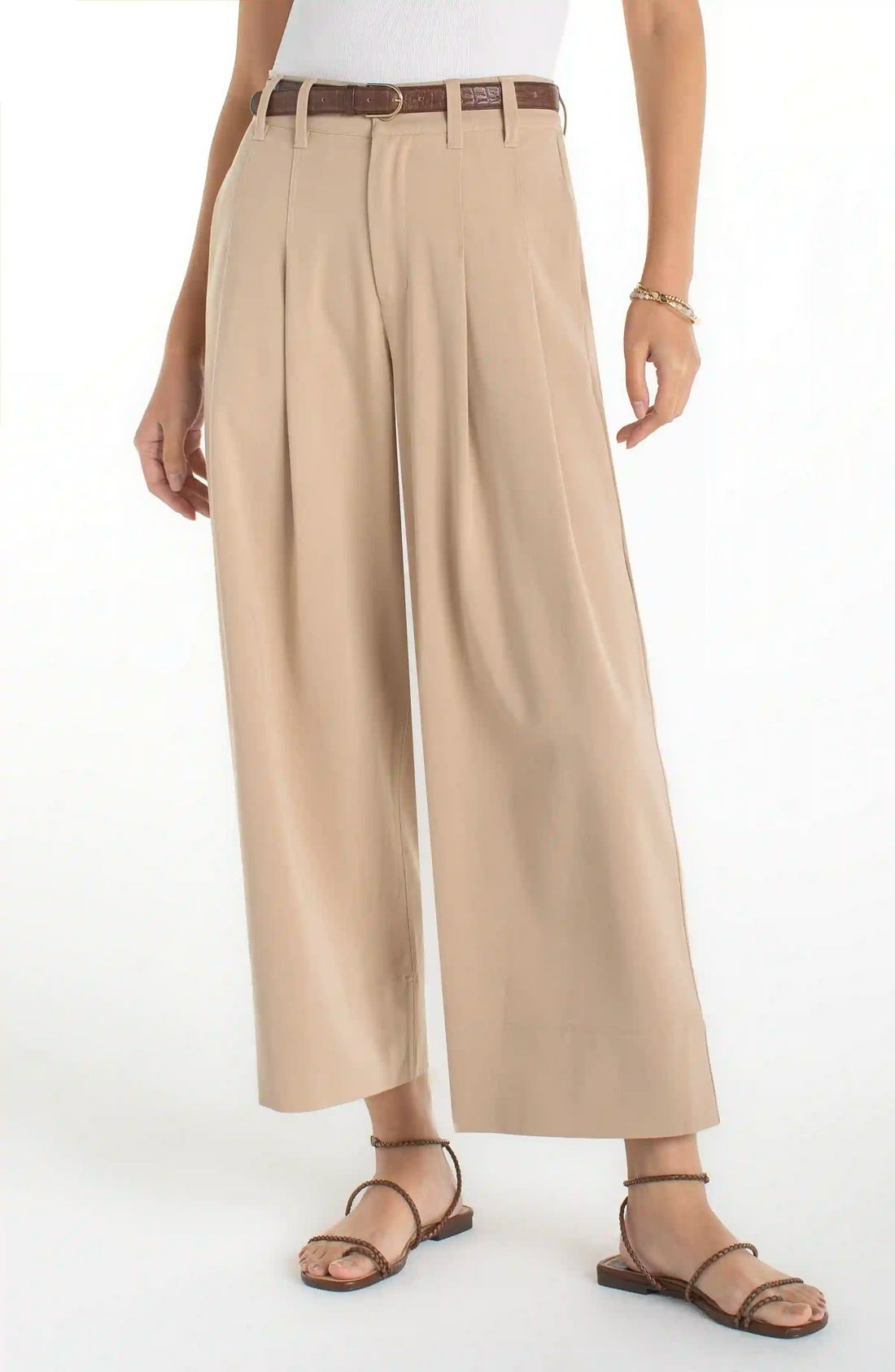 Pleated Wide Leg Pants