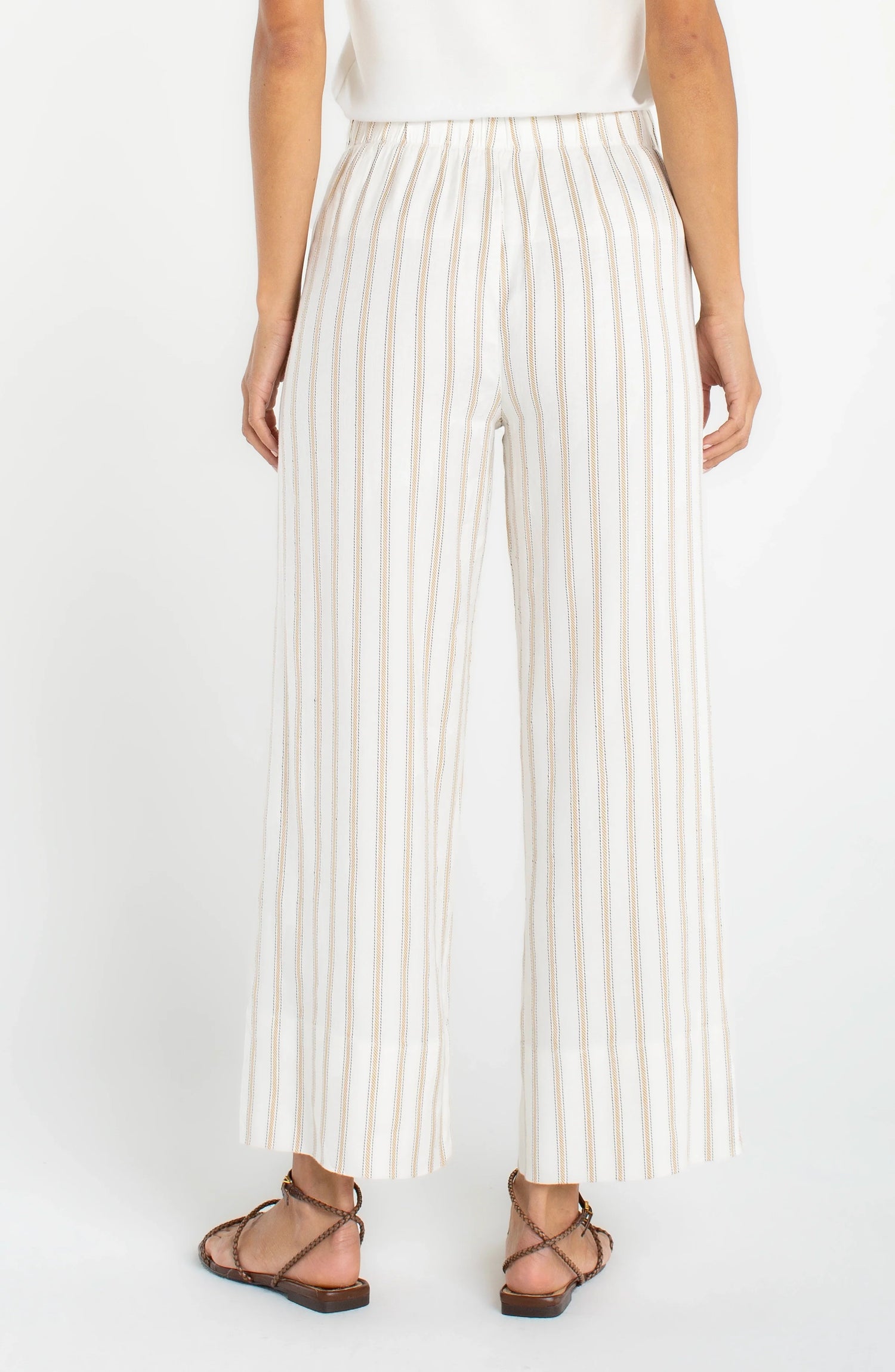 Pull-on Wide Leg Crop Pants