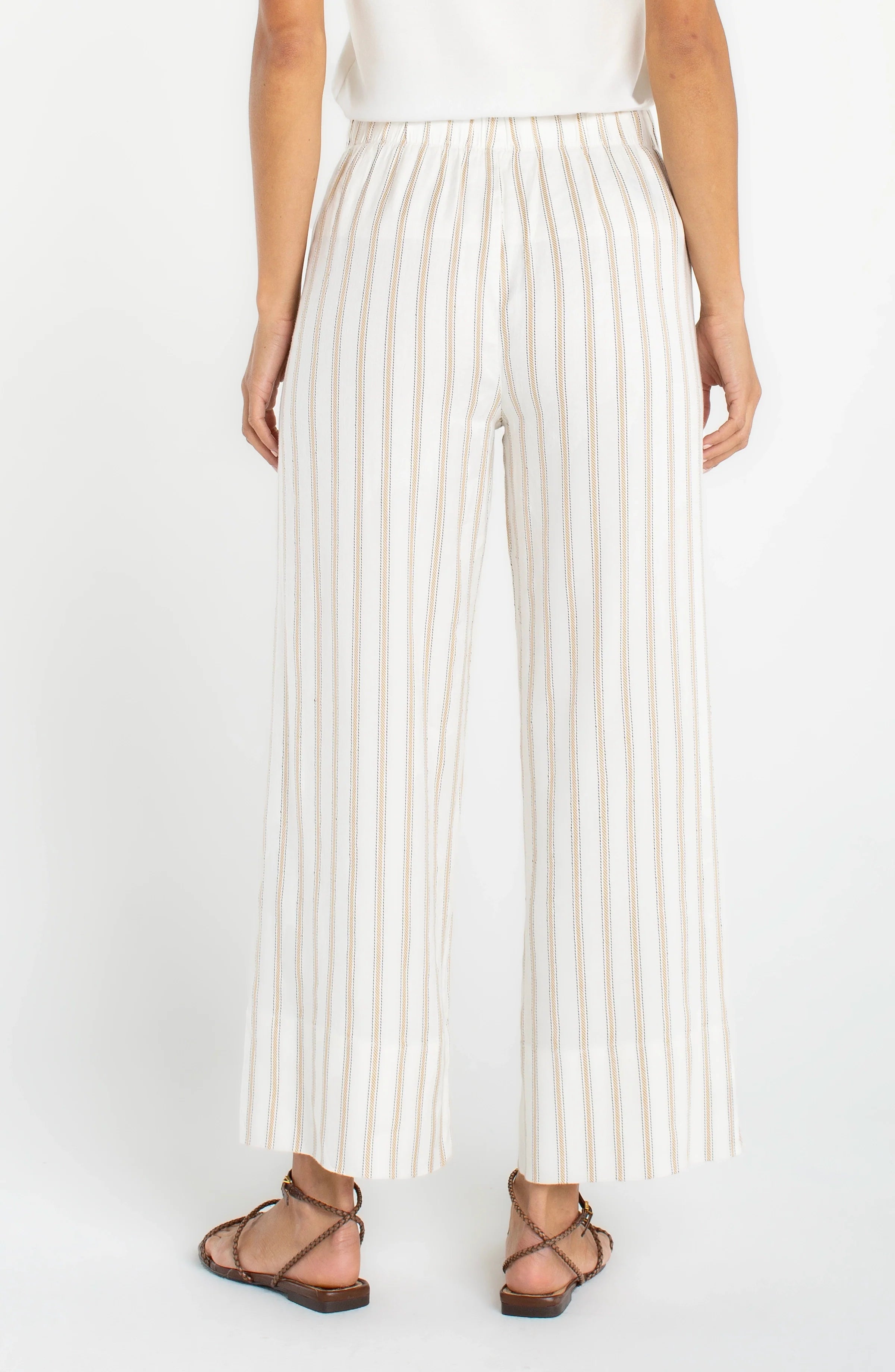Pull-on Wide Leg Crop Pants