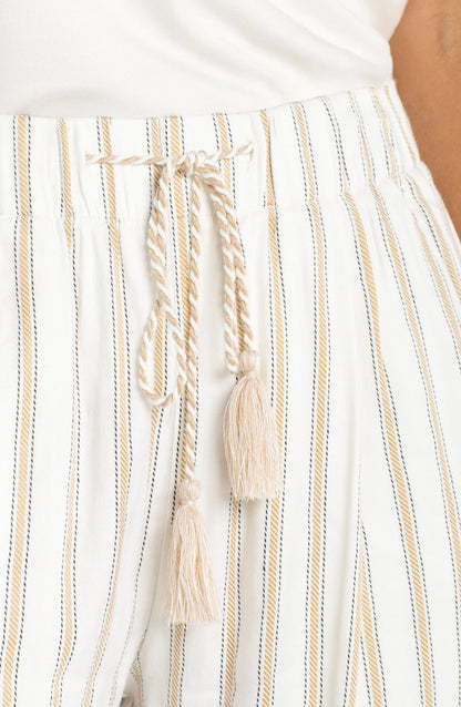 Pull-on Wide Leg Crop Pants