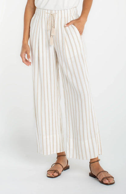 Pull-on Wide Leg Crop Pants