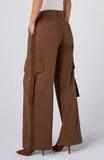 Mid Rise Cargo Wide Leg Pants